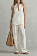 Relaxed Linen Allure Top And Trouser Set