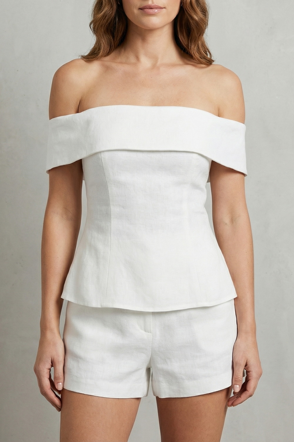 Off Shoulder Peplum Elegance Two Piece Set