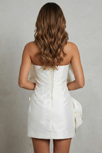 Statement Bloom Women’s Strapless Mini Dress With Flower Details