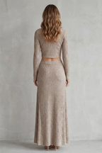 Ribbed Knit Elegance Two-Piece Lounge Set