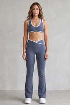 Sculpting Contrast Trim Activewear Set