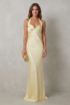 Golden Hour Elegance Off-shoulder Satin Evening Gown