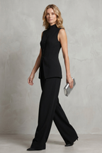 Draped Tailored Elegance Trouser Set