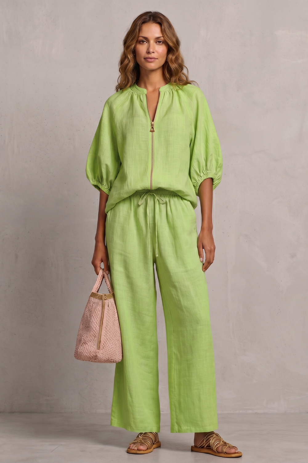 Relaxed Zip-front Comfort Trouser Set