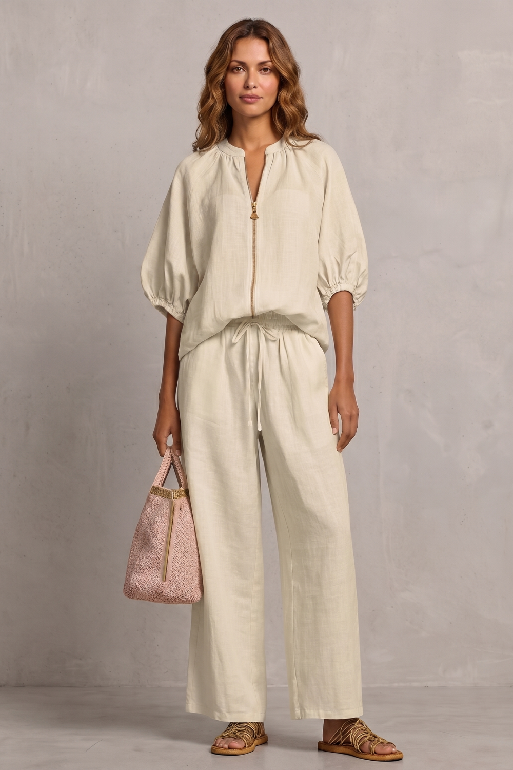 Relaxed Zip-front Comfort Trouser Set