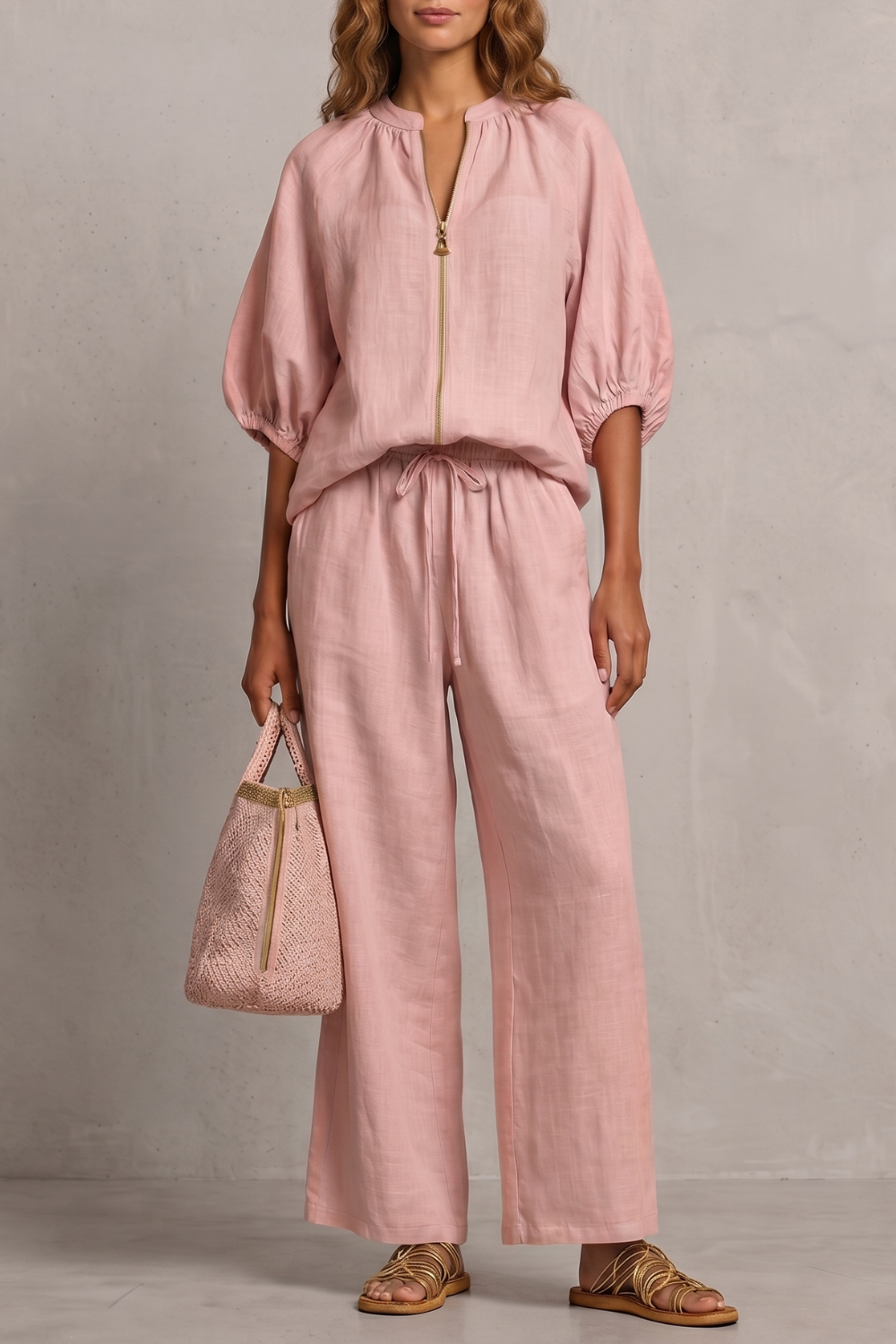 Relaxed Zip-front Comfort Trouser Set