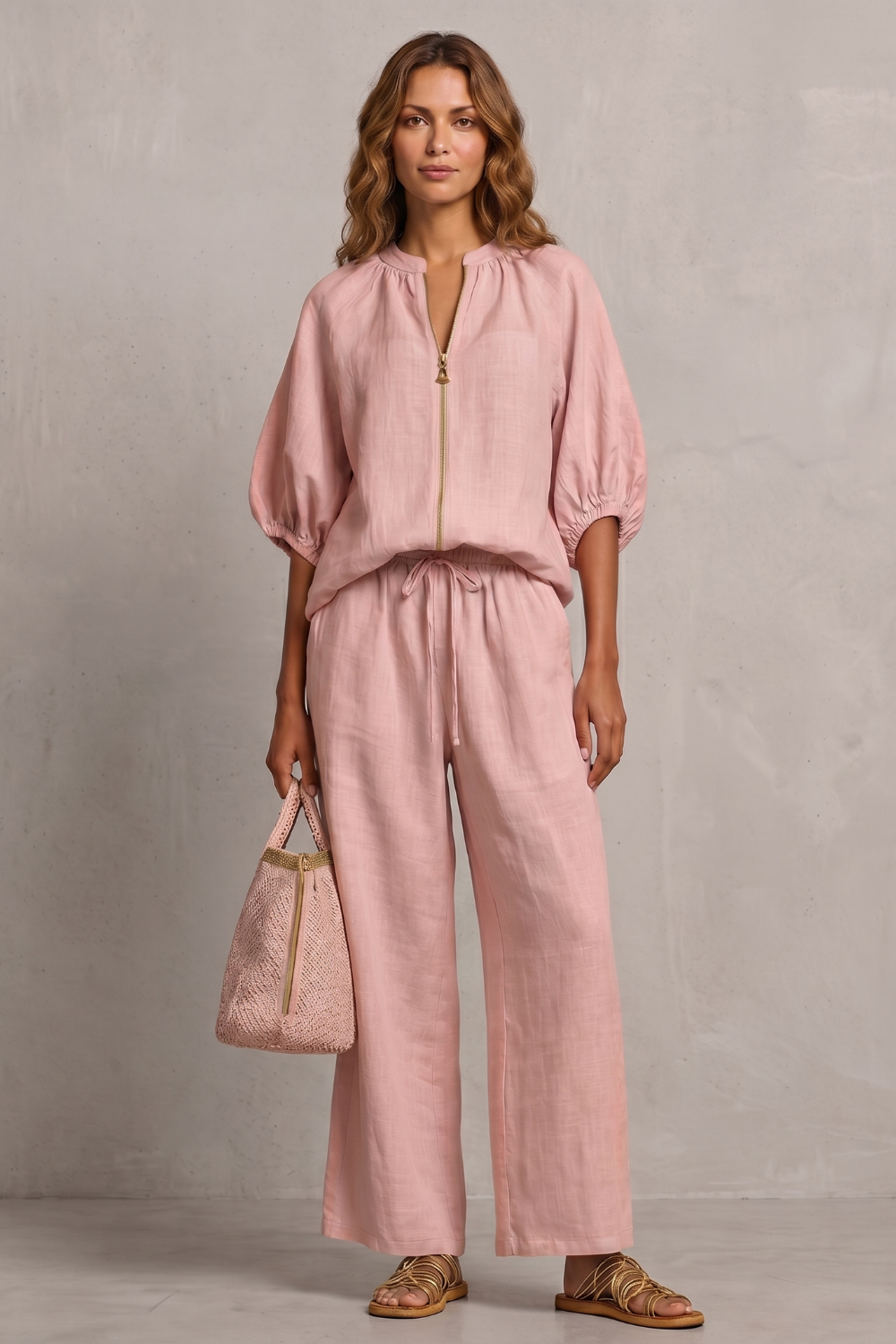 Relaxed Zip-front Comfort Trouser Set