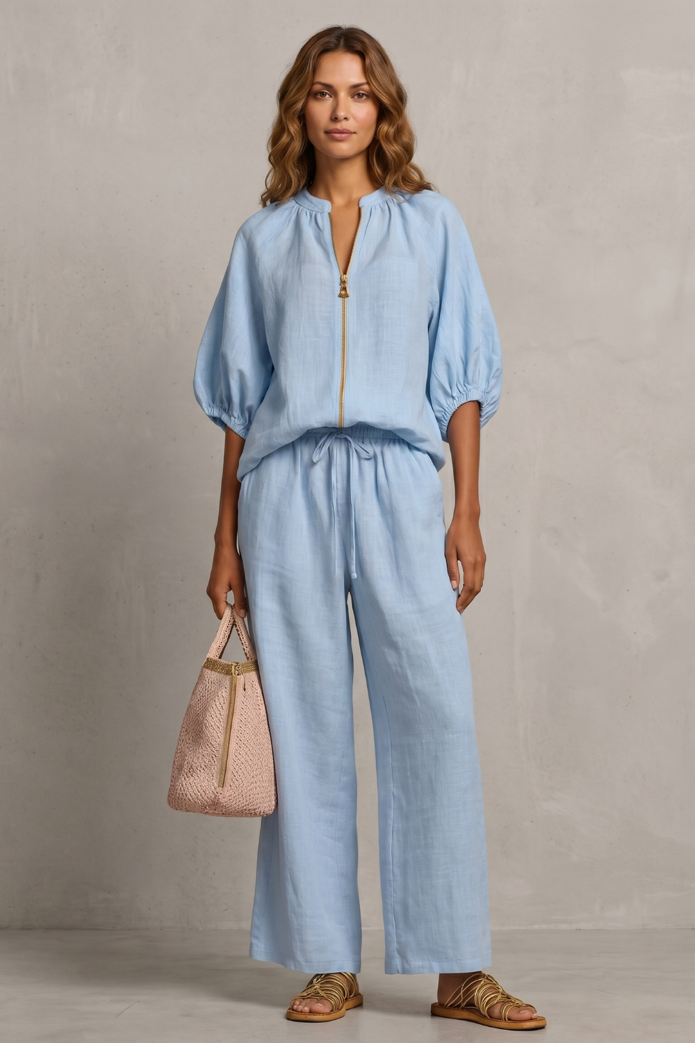 Relaxed Zip-front Comfort Trouser Set