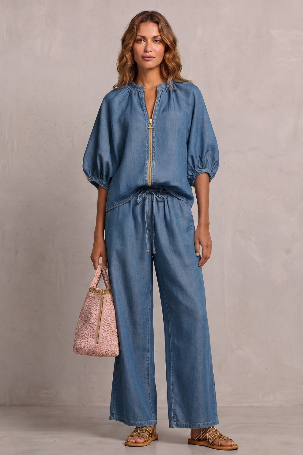 Relaxed Zip-front Comfort Trouser Set