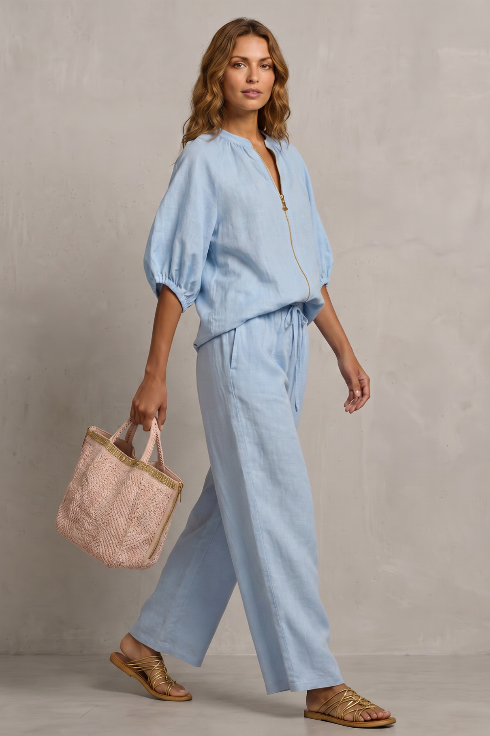 Relaxed Zip-front Comfort Trouser Set