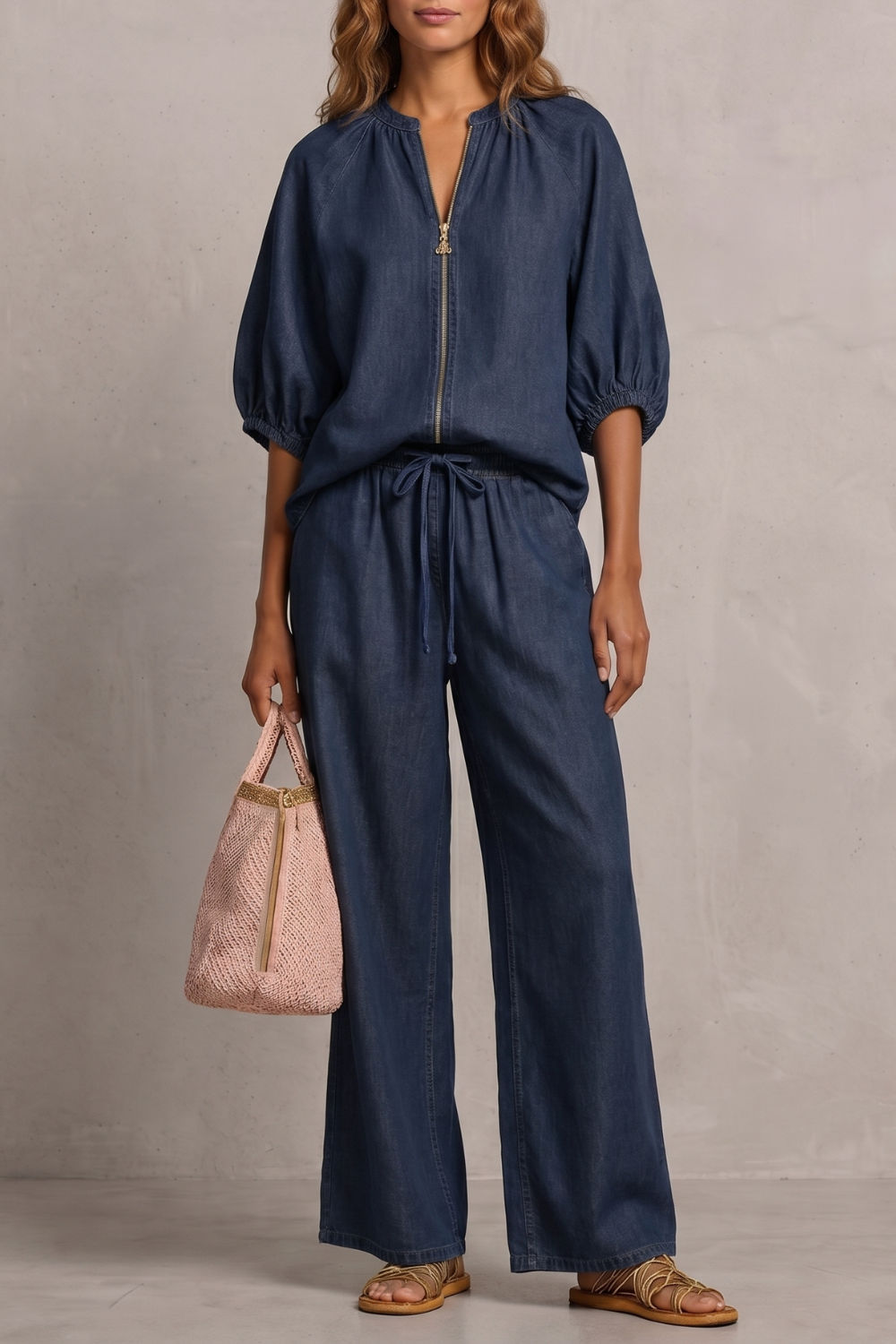 Relaxed Zip-front Comfort Trouser Set