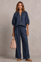 Relaxed Zip-front Comfort Trouser Set