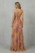 Watercolour Romance Sleeveless Maxi Dress