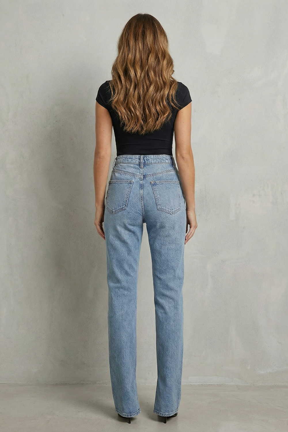 Cross Waist Detail Flare Jeans