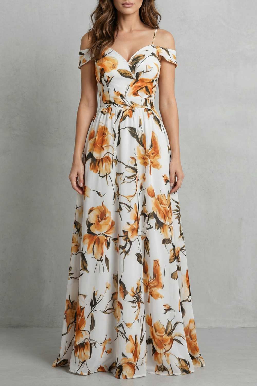 Off-shoulder Floral Grace Maxi Dress