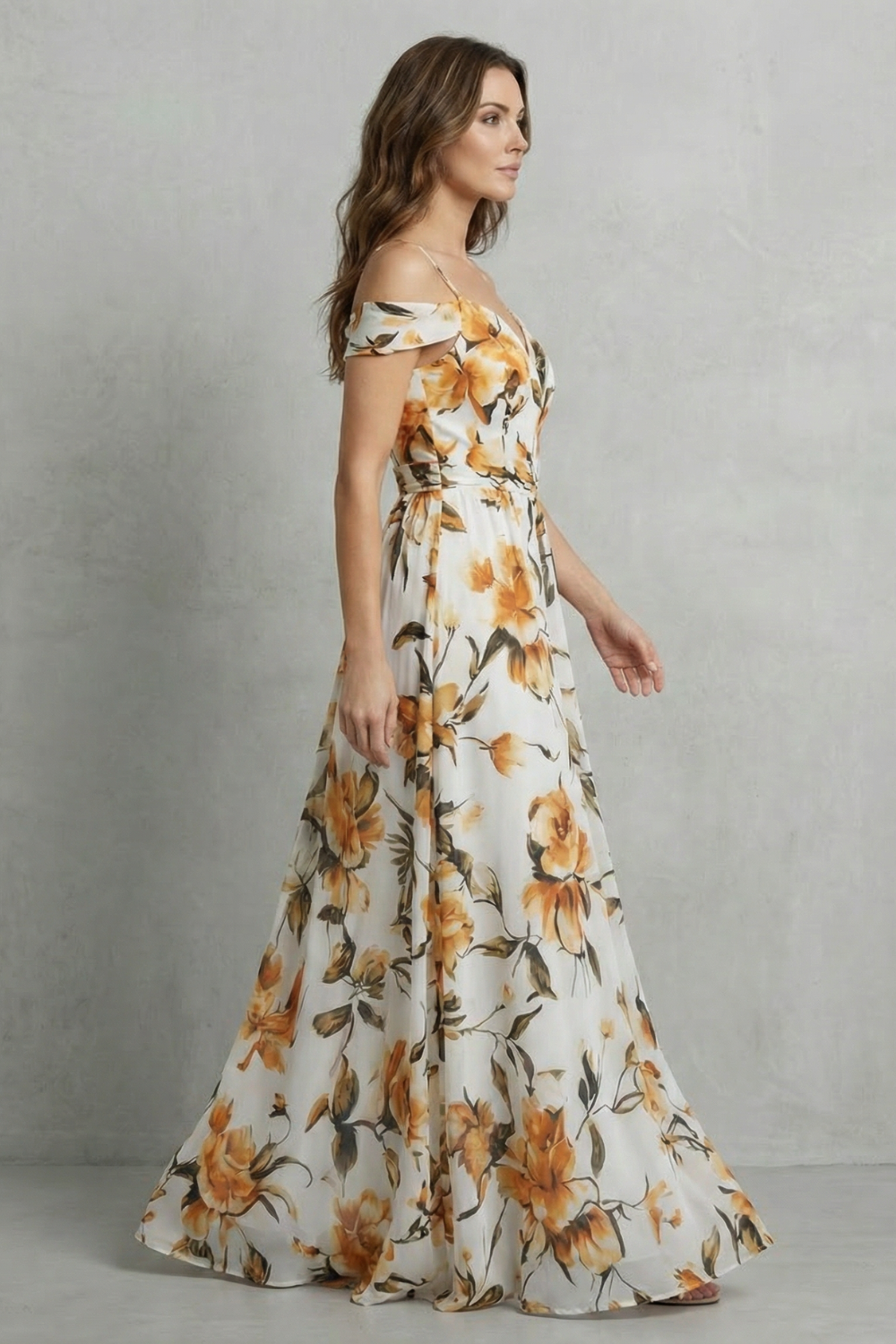 Off-shoulder Floral Grace Maxi Dress