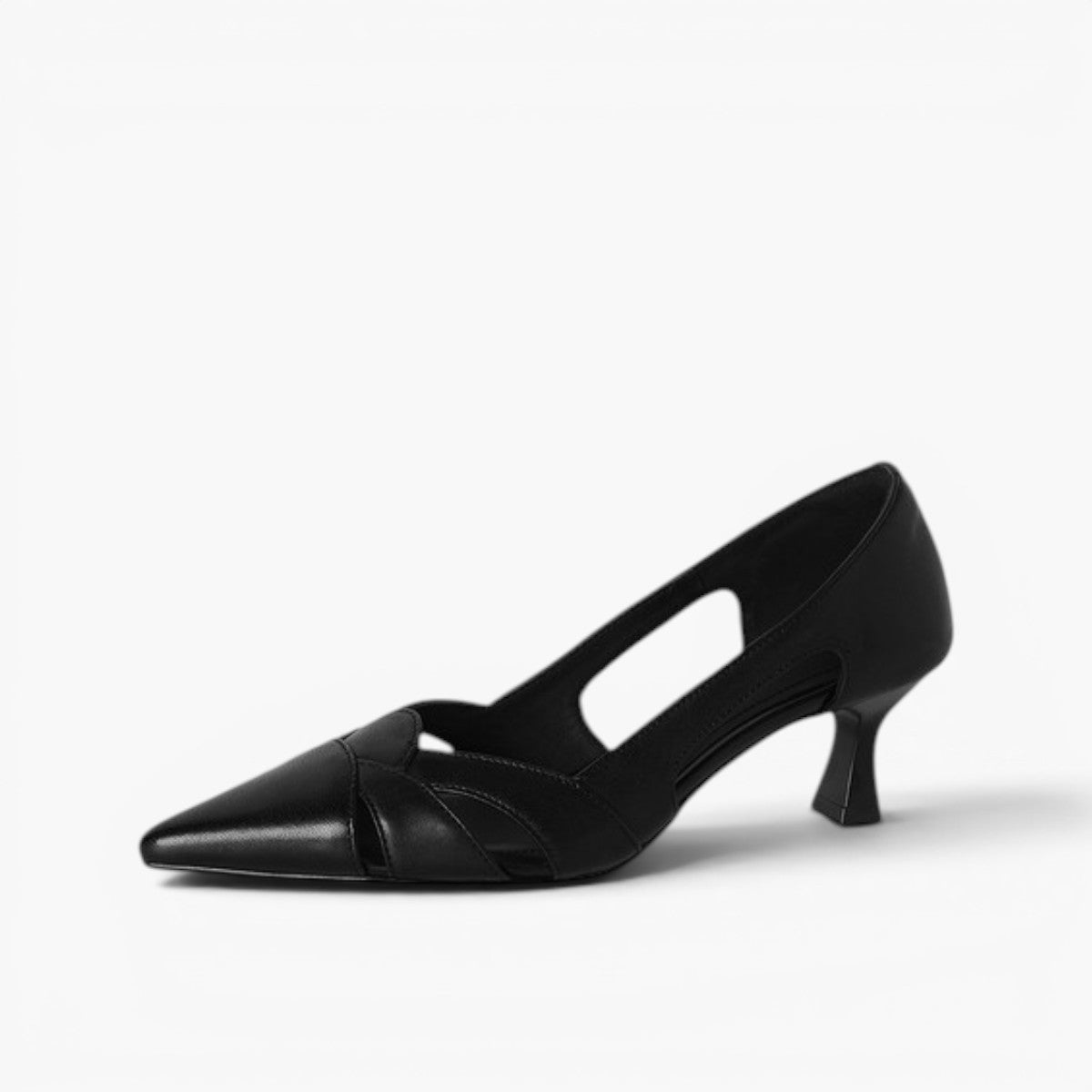 Aveline Cutout Leather Pumps