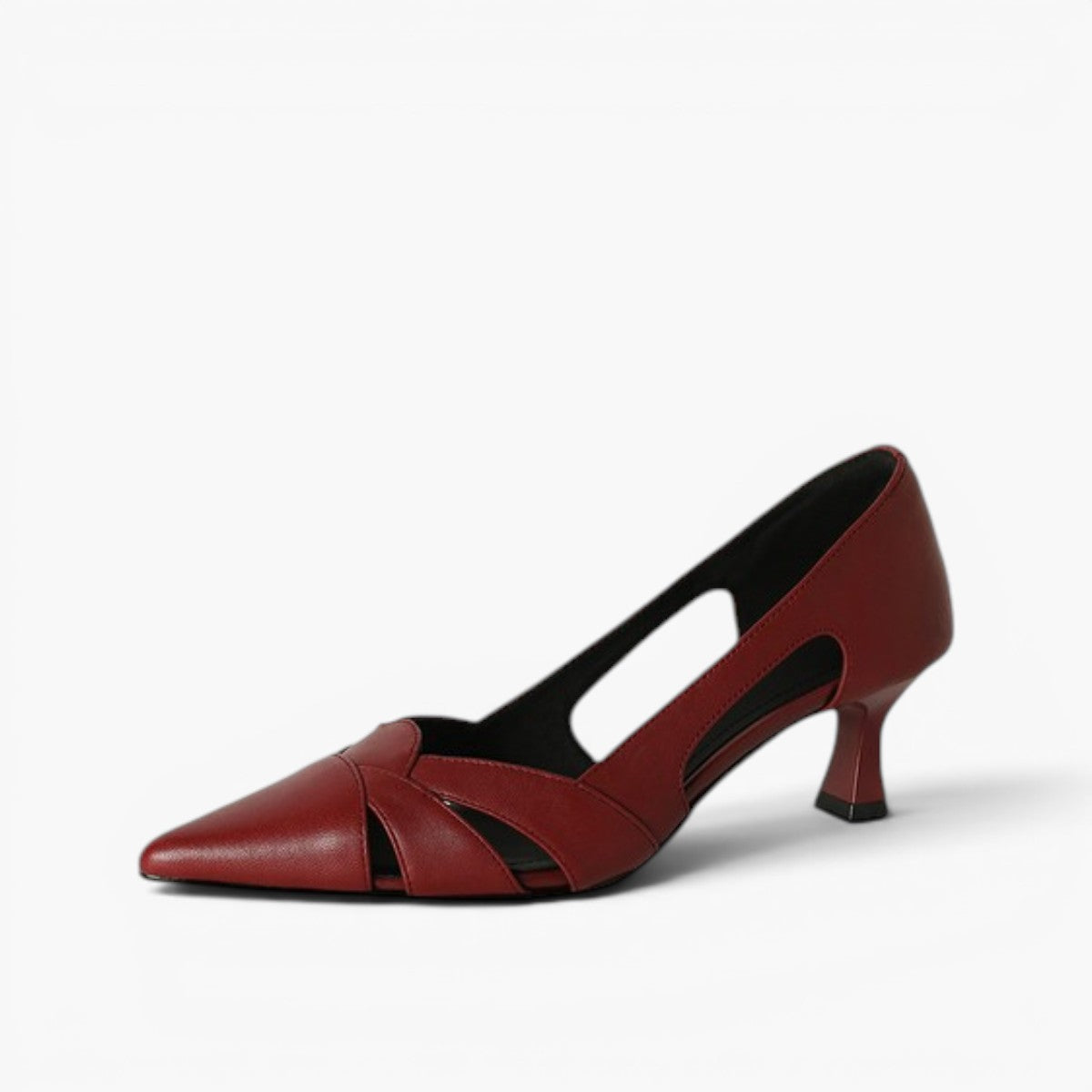 Aveline Cutout Leather Pumps