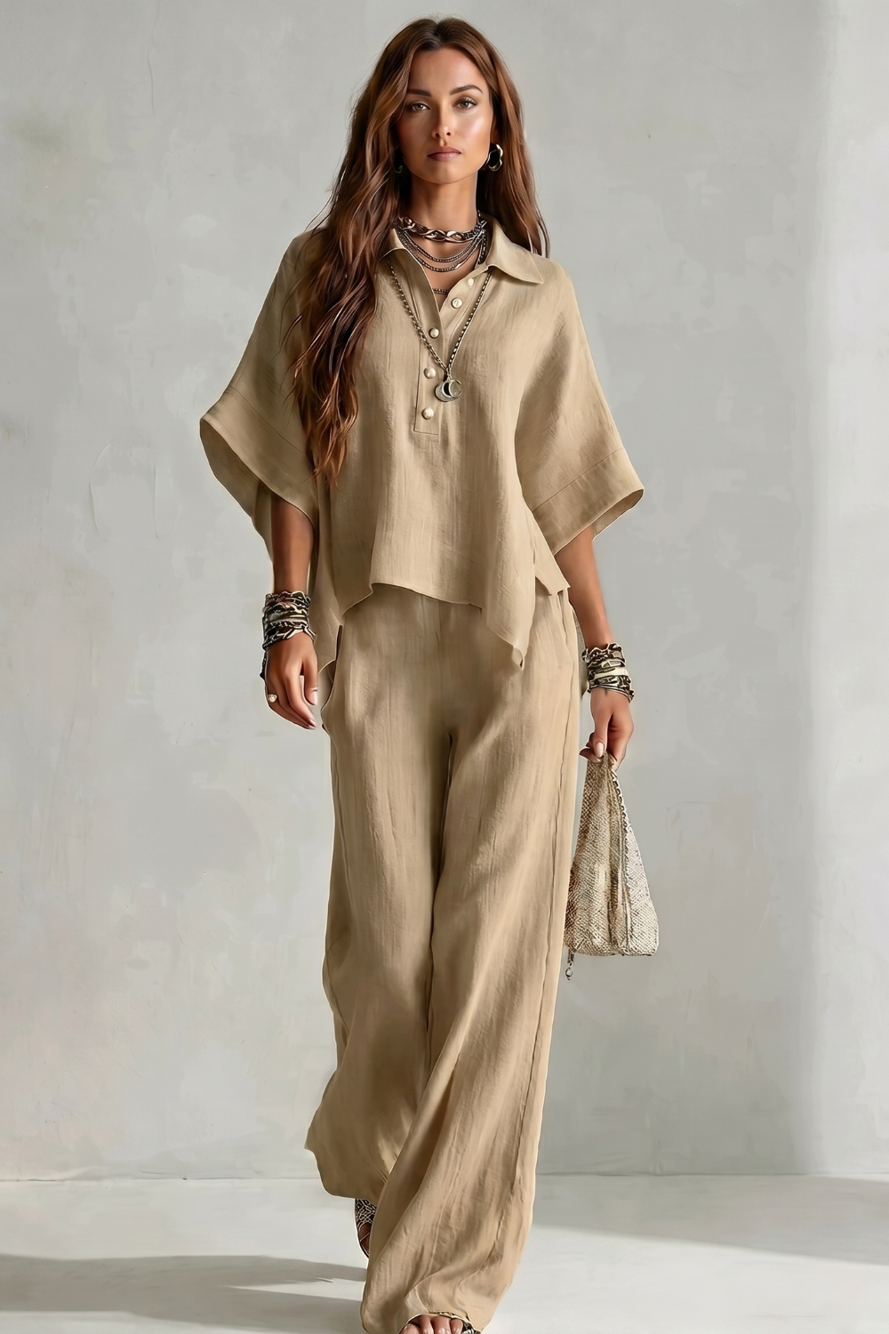 Relaxed Resort Elegance Trouser Set