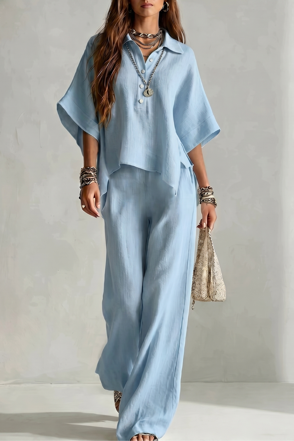 Relaxed Resort Elegance Trouser Set