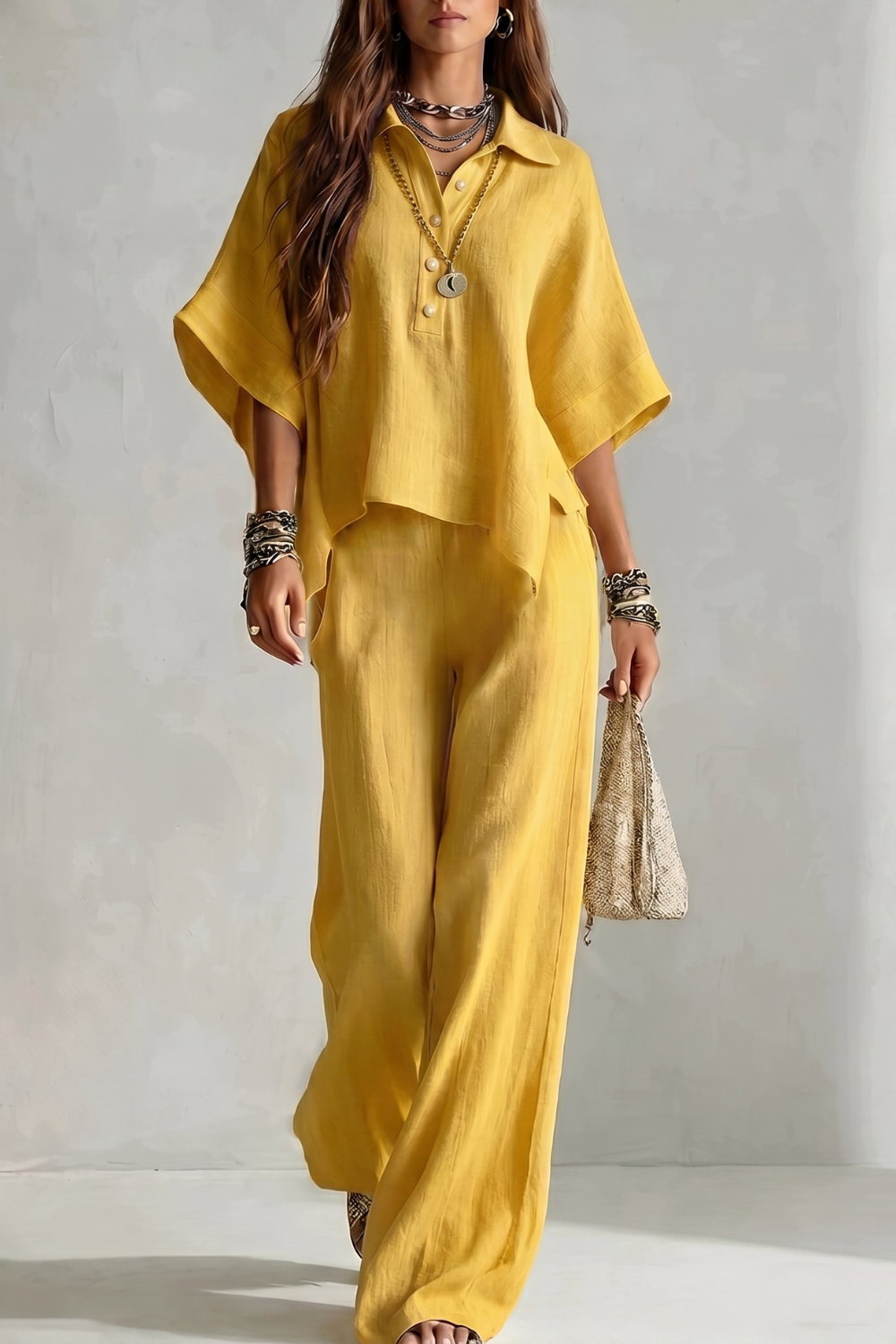 Relaxed Resort Elegance Trouser Set