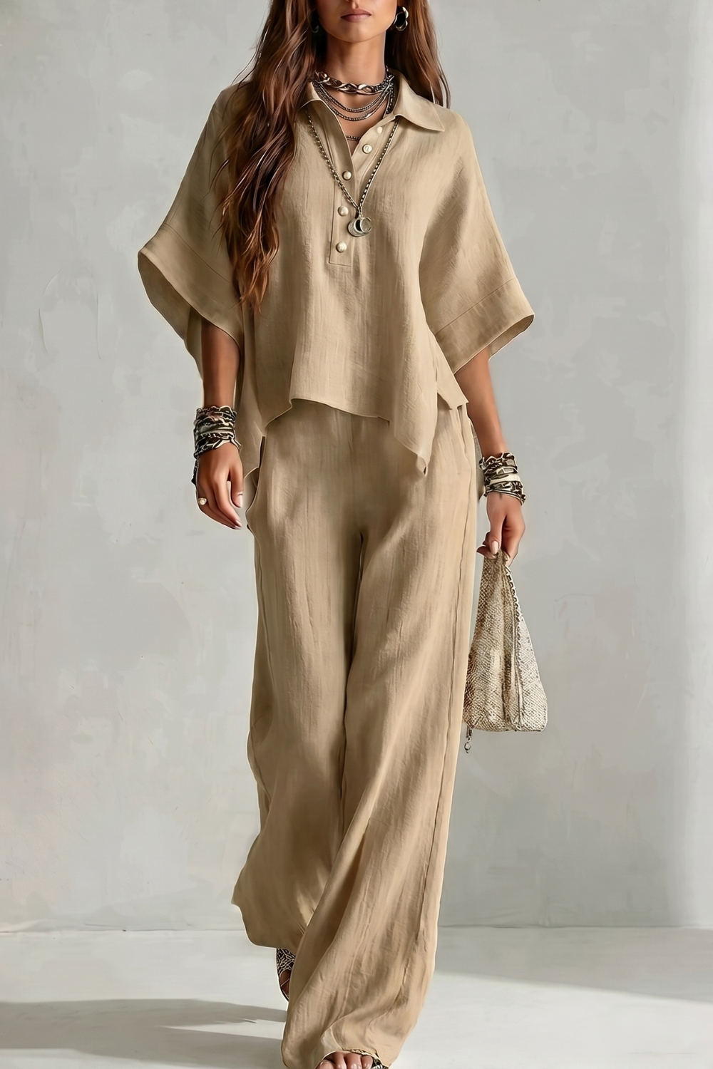 Relaxed Resort Elegance Trouser Set