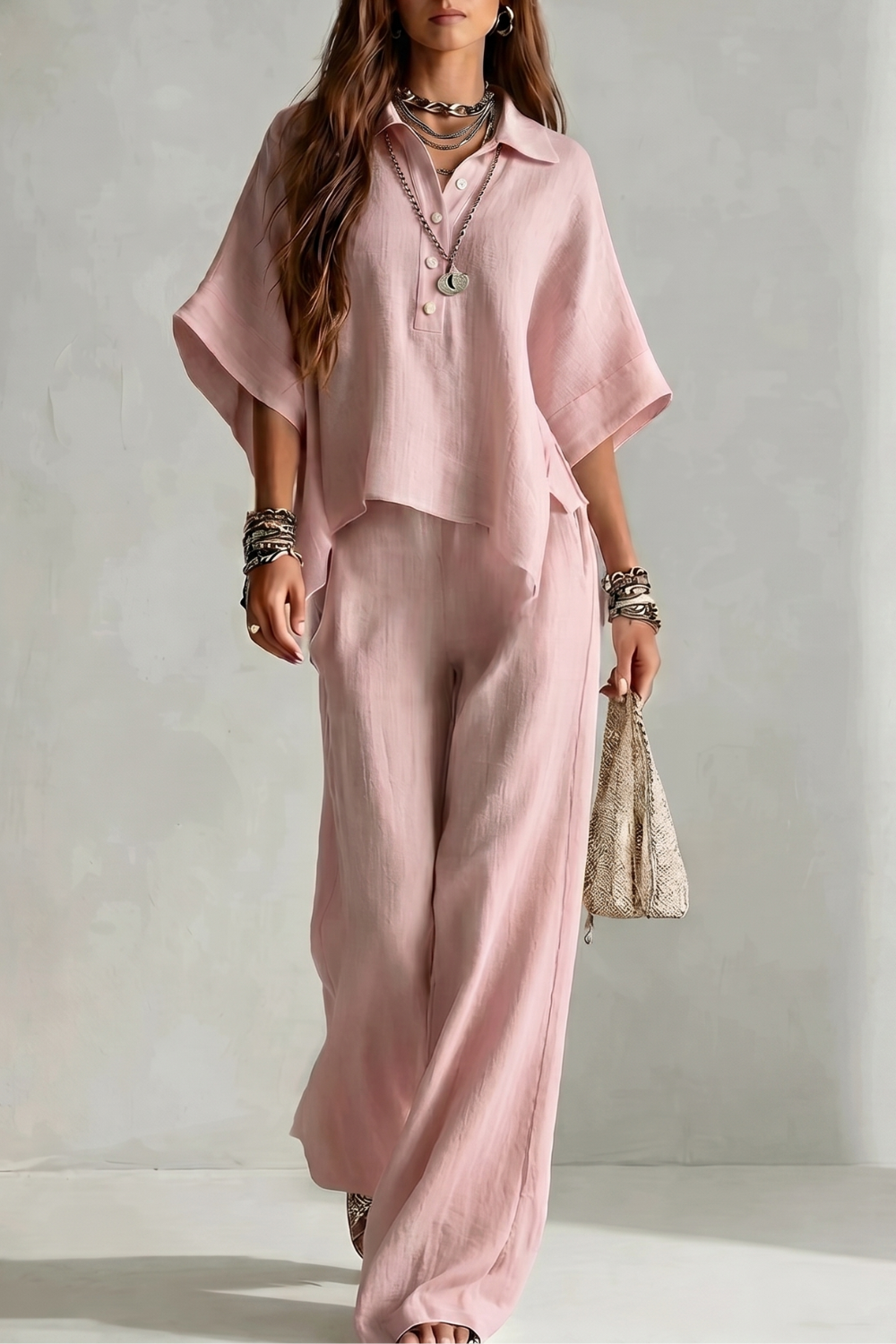 Relaxed Resort Elegance Trouser Set