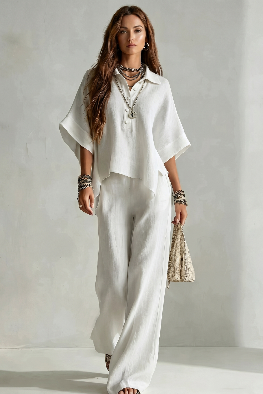 Relaxed Resort Elegance Trouser Set