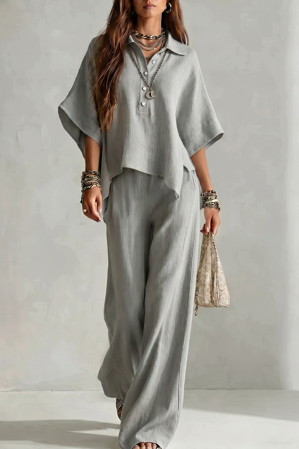 Relaxed Resort Elegance Trouser Set