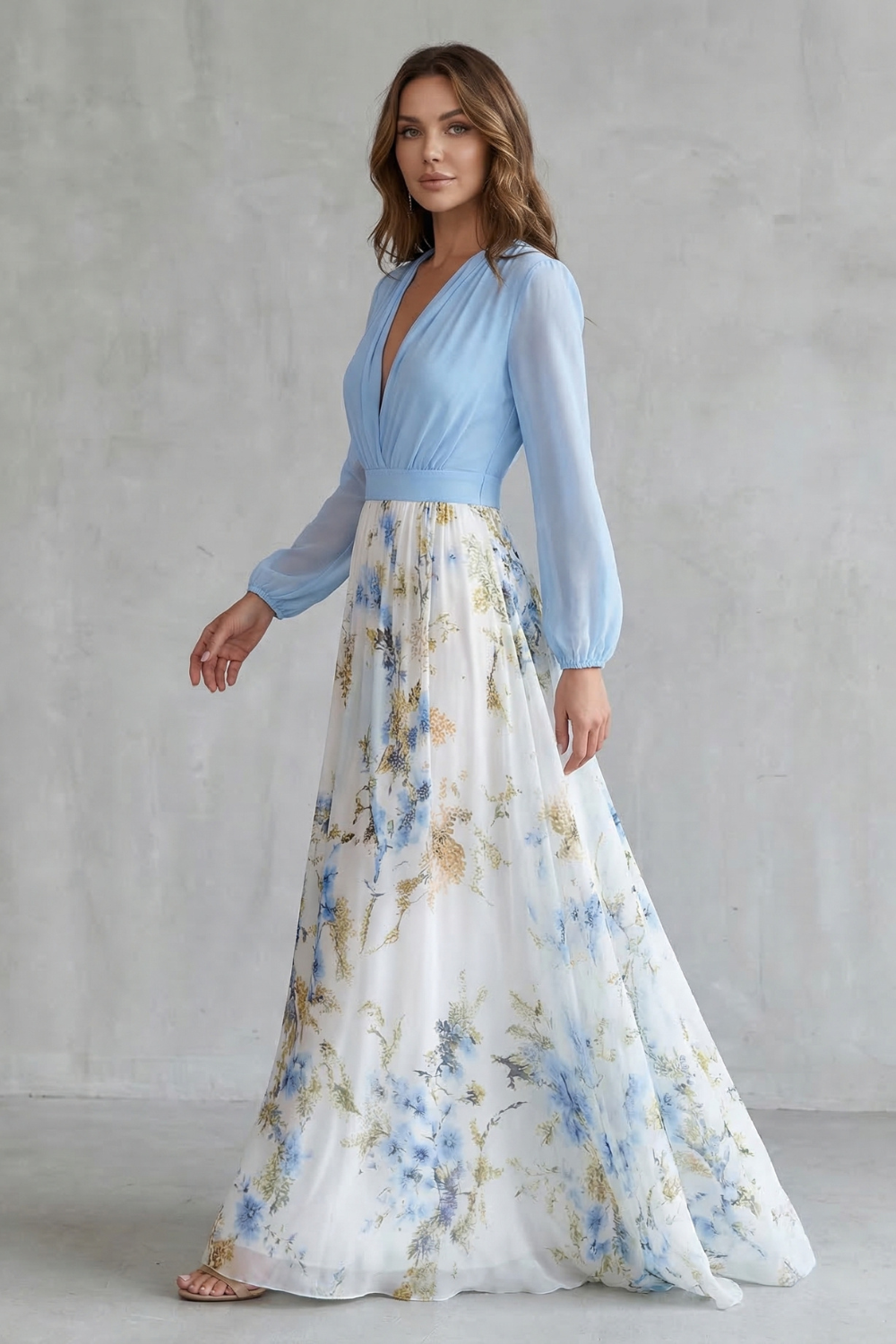 Romantic Flow Floral Maxi Dress