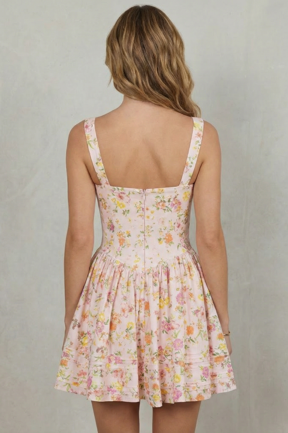 Soft Floral Charm Mini Dress
