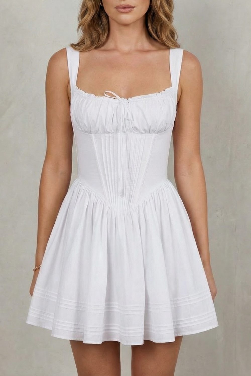 Soft Floral Charm Mini Dress