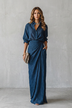 Pleated Texture Elegance Two-piece Set