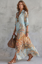 Ornate Resort Print Maxi Dress