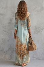 Ornate Resort Print Maxi Dress