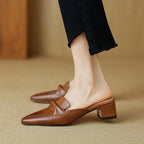Marloe Pointed Leather Mules