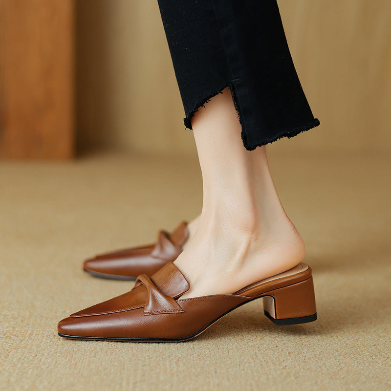 Marloe Pointed Leather Mules