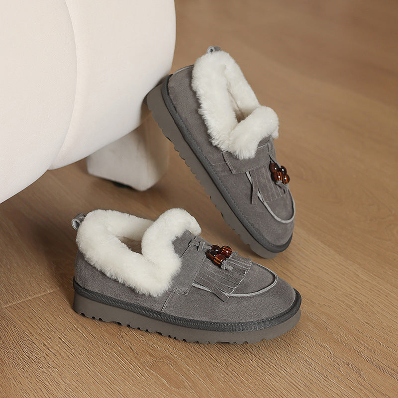 Marsett Shearling Suede Loafers