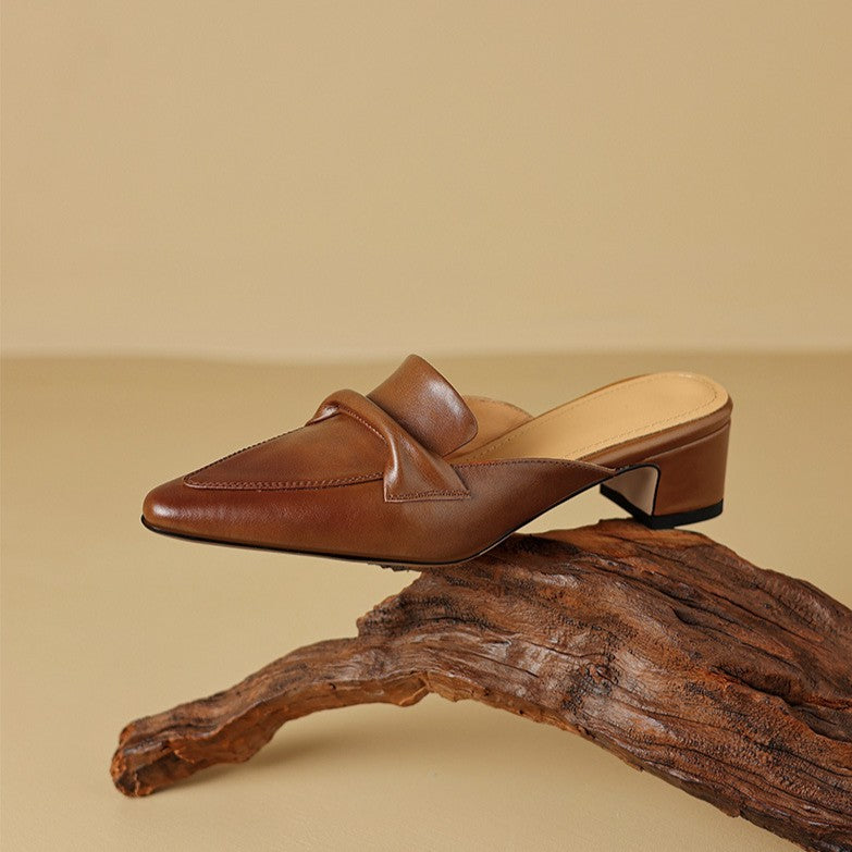 Marloe Pointed Leather Mules