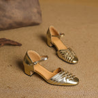 Marais Woven Leather Heels