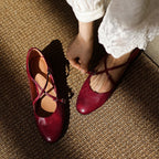 Orlisse Mary-Jane Leather Flats