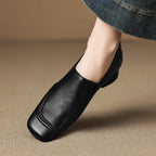 Marquette Square-Toe Leather Slip-On