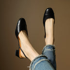 Caia Slingback Leather Heels