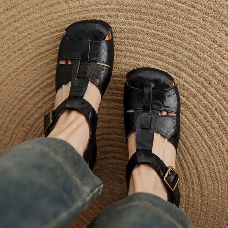 Serisse Roman Leather Heels