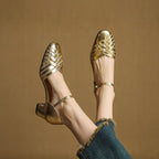 Marais Woven Leather Heels