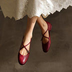 Orlisse Mary-Jane Leather Flats