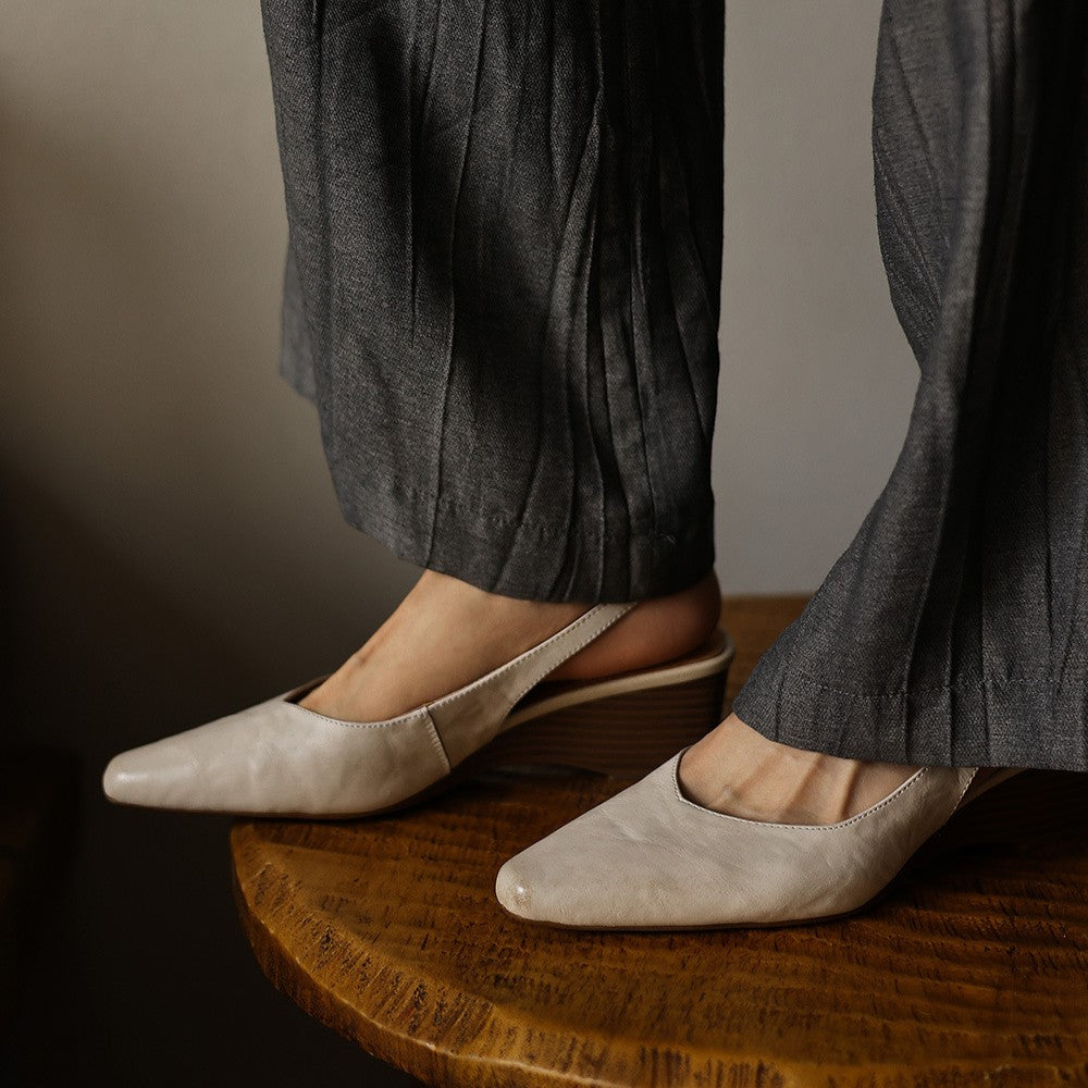 Maelis Slingback Leather Heels
