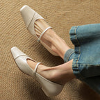 Aurette Leather Mary Jane Flats