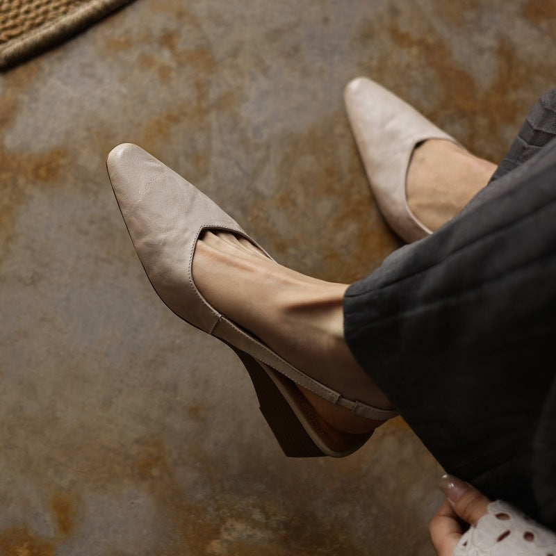 Maelis Slingback Leather Heels