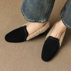 Caldena Shearling Leather Heels